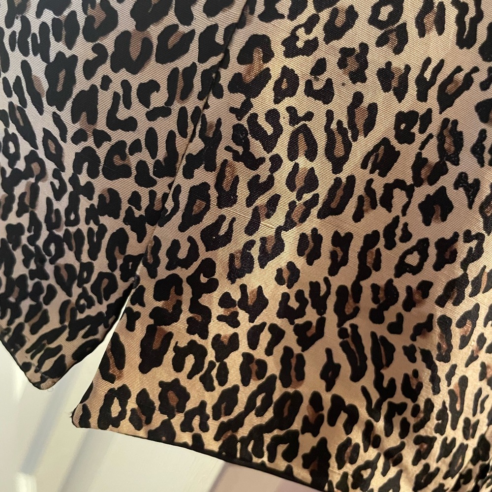 Silkland 100% Pure Silk Leopard Print Sleeveless Vest - Picture 3 of 5